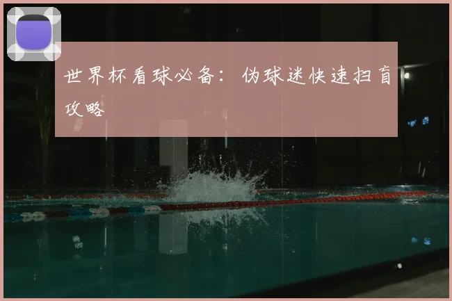 世界杯看球必备：伪球迷快速扫盲攻略